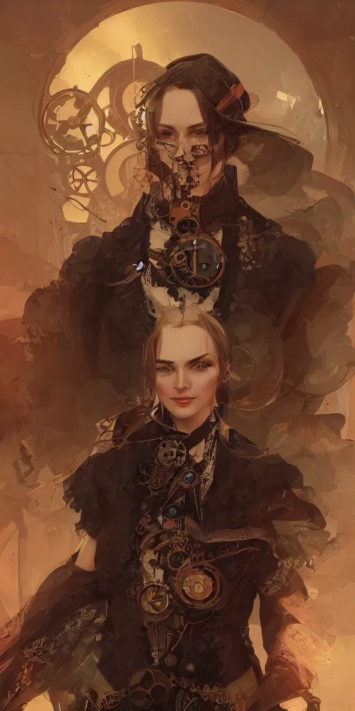 Image similar to Johan Sebastian Bach steampunk portrait, highly detailed, digital painting, artstation, concept art, sharp focus, illustration, art by WLOP and greg rutkowski and alphonse mucha and artgerm