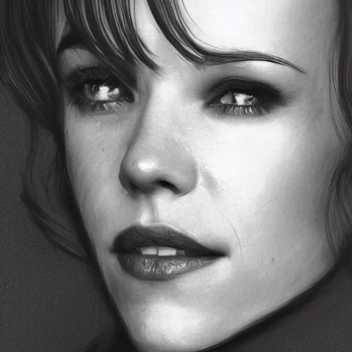 Image similar to a sketch of Rachel McAdams, artstation hall of fame gallery, editors choice, #1 digital painting of all time, most beautiful image ever created, emotionally evocative, greatest art ever made, lifetime achievement magnum opus masterpiece, the most amazing breathtaking image with the deepest message ever painted, a thing of beauty beyond imagination or words, 4k, highly detailed, cinematic lighting