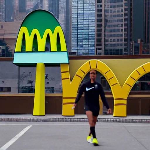 Image similar to photograph of a new nike collaboration with mcdonalds