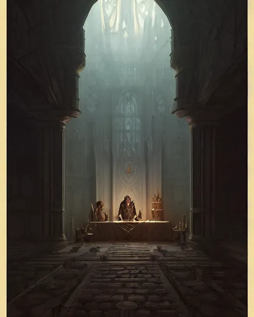 Image similar to middle ages throne room, full of people, dim light | | realistic shaded, fine details, realistic shaded lighting poster by greg rutkowski, diego gisbert llorens, magali villeneuve, artgerm, jeremy lipkin and rob rey