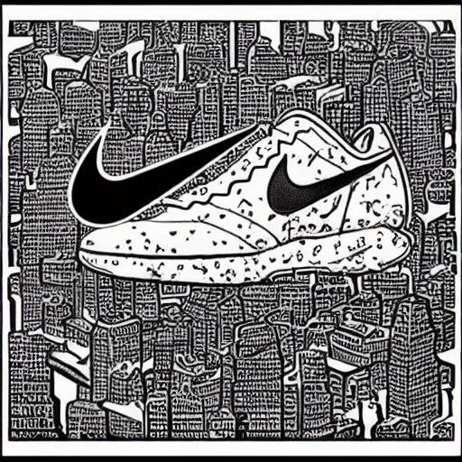 Prompt: a Nike ad designed by Robert Crumb