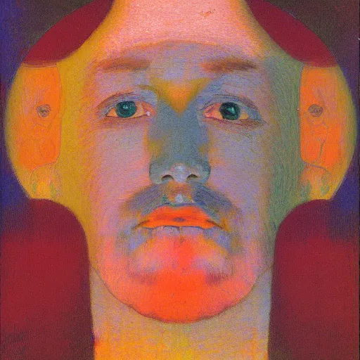 Prompt: A beautiful photograph of a human head. The head is seen from multiple perspectives at once, as if it is being turned inside out or seen through a kaleidoscope. Every angle and curve of the head is explored and emphasized, creating an optical illusion that is both confusing and mesmerizing. by Robert Antoine Pinchon, by Odilon Redon lines, ecstatic