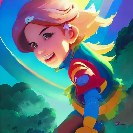 Image similar to hero world rainbow brite, behance hd by jesper ejsing, by rhads, makoto shinkai and lois van baarle, ilya kuvshinov, rossdraws global illumination