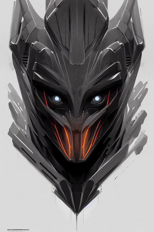 Prompt: professional concept art symmetrical portrait of a predatory robotic species in a dark room by artgerm and greg rutkowski. an intricate, elegant, highly detailed digital painting, concept art, smooth, sharp focus, illustration, in the style of cam sykes.