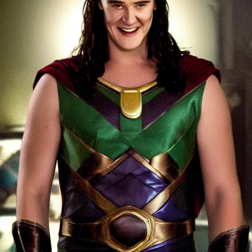 Image similar to young norm macdonald as Loki in Thor