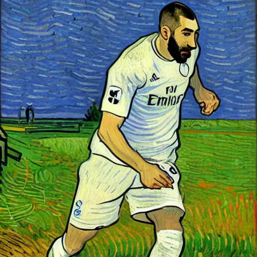 Image similar to benzema by van gogh