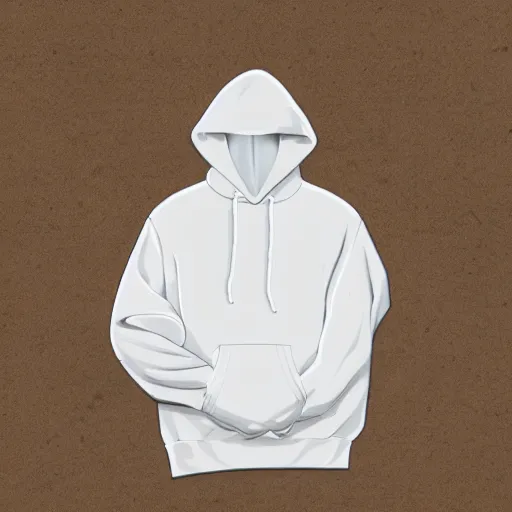 Image similar to blobfish in white hoodie 4 k