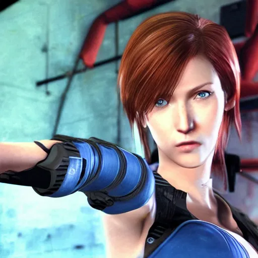 Image similar to claire redfield mixed with jill valentine