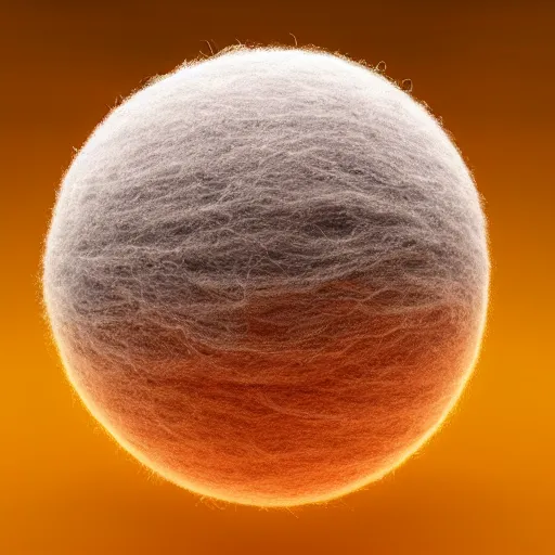 Prompt: a ball of wool with holes in the middle of it, an airbrush painting by mike winkelmann, trending on cgsociety, neoplasticism, rendered in cinema 4 d, photo taken with provia, photo taken with ektachrome