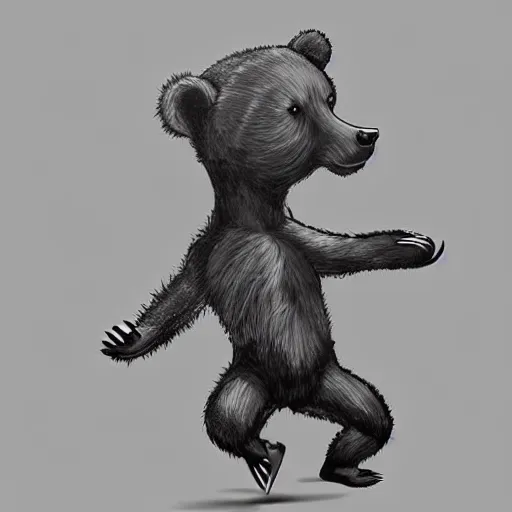 Image similar to digital illustration of a bear bely dancing, deviantArt, artstation, artstation hq, hd, 4k resolution