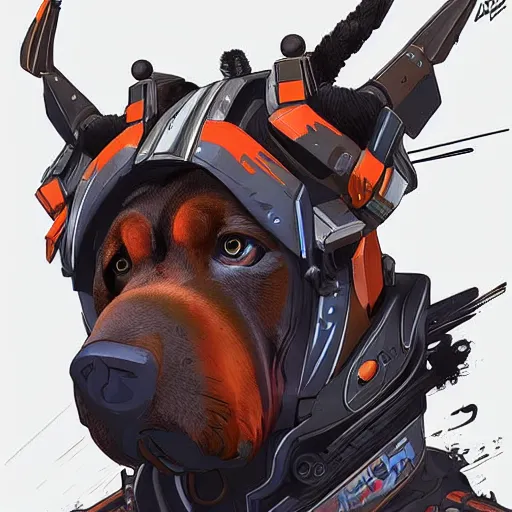 Image similar to bloodhound from apex legends, digital art, character design, masterpiece