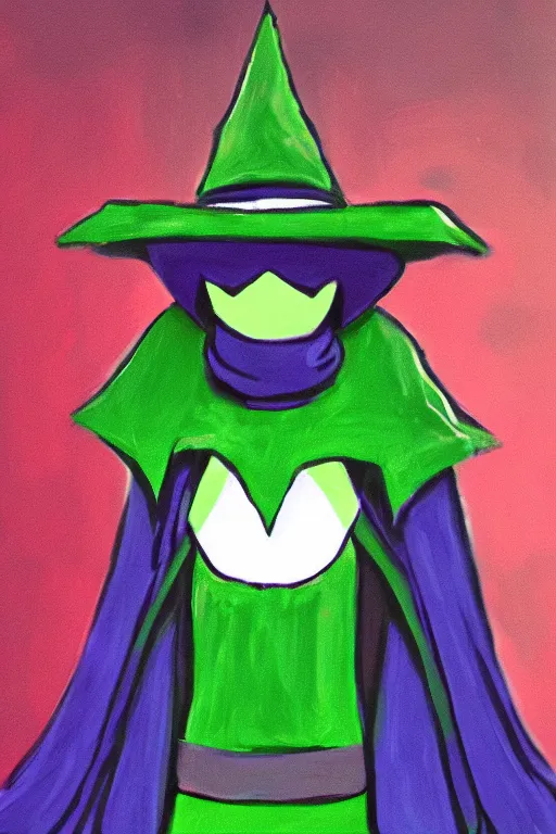 Image similar to ralsei from deltarune, painting