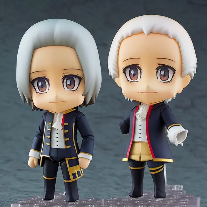 Prompt: An anime Nendoroid of George Washington, figurine, detailed product photo