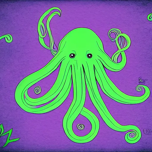 Image similar to Tentacles, Octopus, Cthulhu, digital art