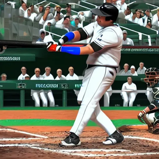 Image similar to Julio Rodríguez hitting a home run, 4k, realistic