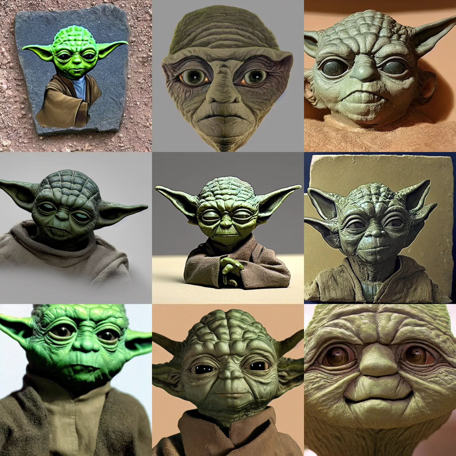 Prompt: Fossil of Yoda