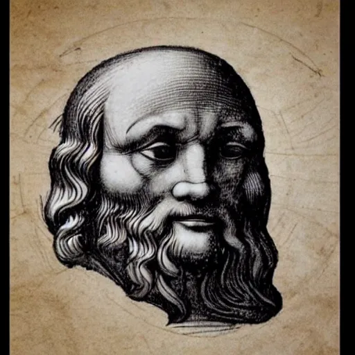 Prompt: leonardo da vinci's sketch of poop emoji