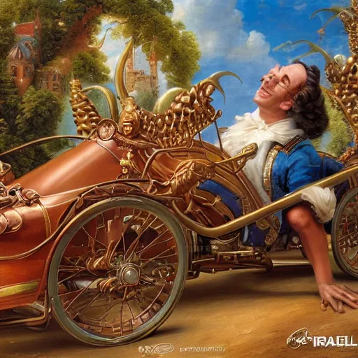 Prompt: Bolting, Realistic, Regal, Refined, Detailed Digital Art, Michael Cheval, Walt Disney (1937), François Boucher, Oil Painting, Steampunk, Highly Detailed, Cinematic Lighting, Unreal Engine, 8k