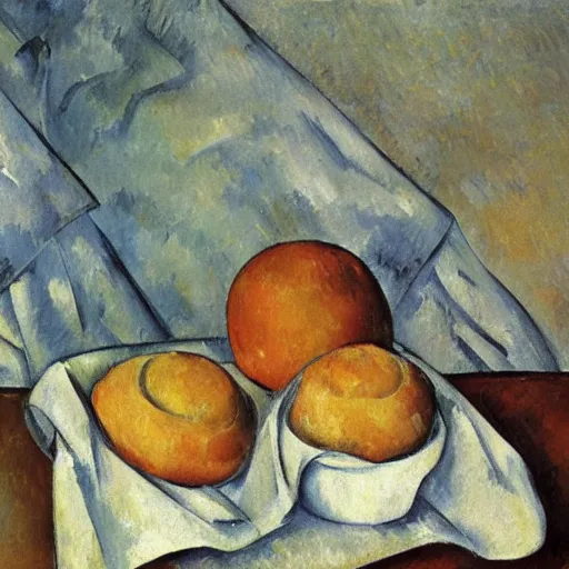 Prompt: still life of big Macs by Cezanne