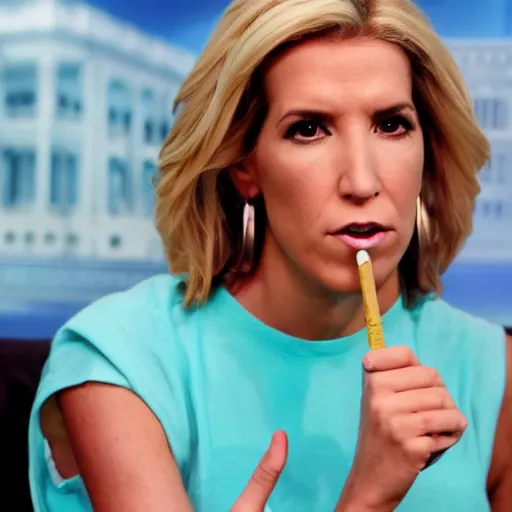 Image similar to laura ingraham smoking a joint