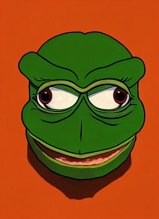 Image similar to pepe the frog!!!, character by matt furie!!!, sad, depressed, portrait, intricat, highly detailed, digital painting, artstation, concept art, wallpaper, smooth, sharp focus, illustration, art by artgerm and greg rutkowski and alphonse mucha