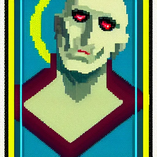 Image similar to a beautiful pixelart!!!! artwork of voldemort, featured on artstation