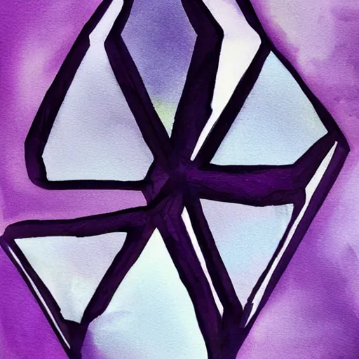 Image similar to Enormous floating dark-purple crystal shard 🎨🖌️