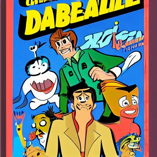 Image similar to willem dafoe in a 6 0's hanna barbera adventure show cartoon, limited animation, in the style of stephen destefano and jackson publick - h 7 6 8