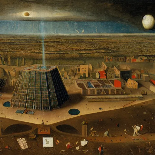 Prompt: a painting of a quantum computer by Bruegel the elder