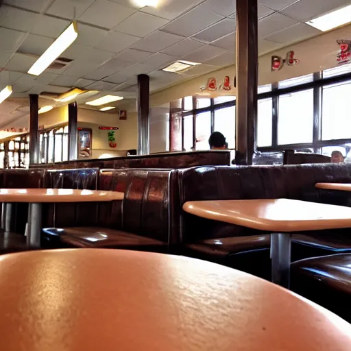 Image similar to first person perspective picture of arms on table, wafflehouse