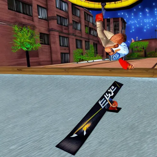 Image similar to albert einstein's pro skater for playstation 2, video game screenshot