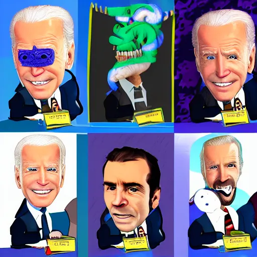 Image similar to joe biden sharkman, animal transformation, lovecraftian sea creature, caricature, gta 5 portrait