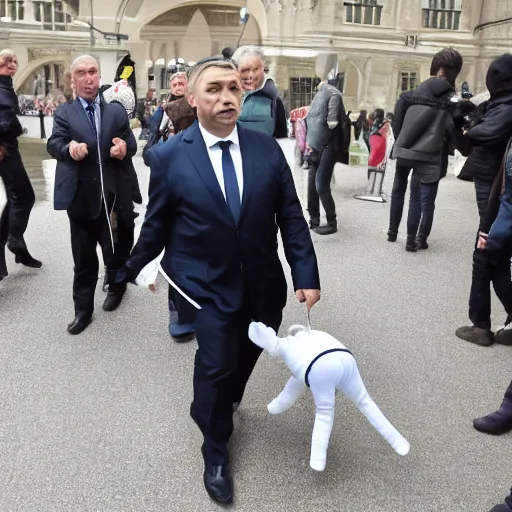 Image similar to viktor orban in a diaper