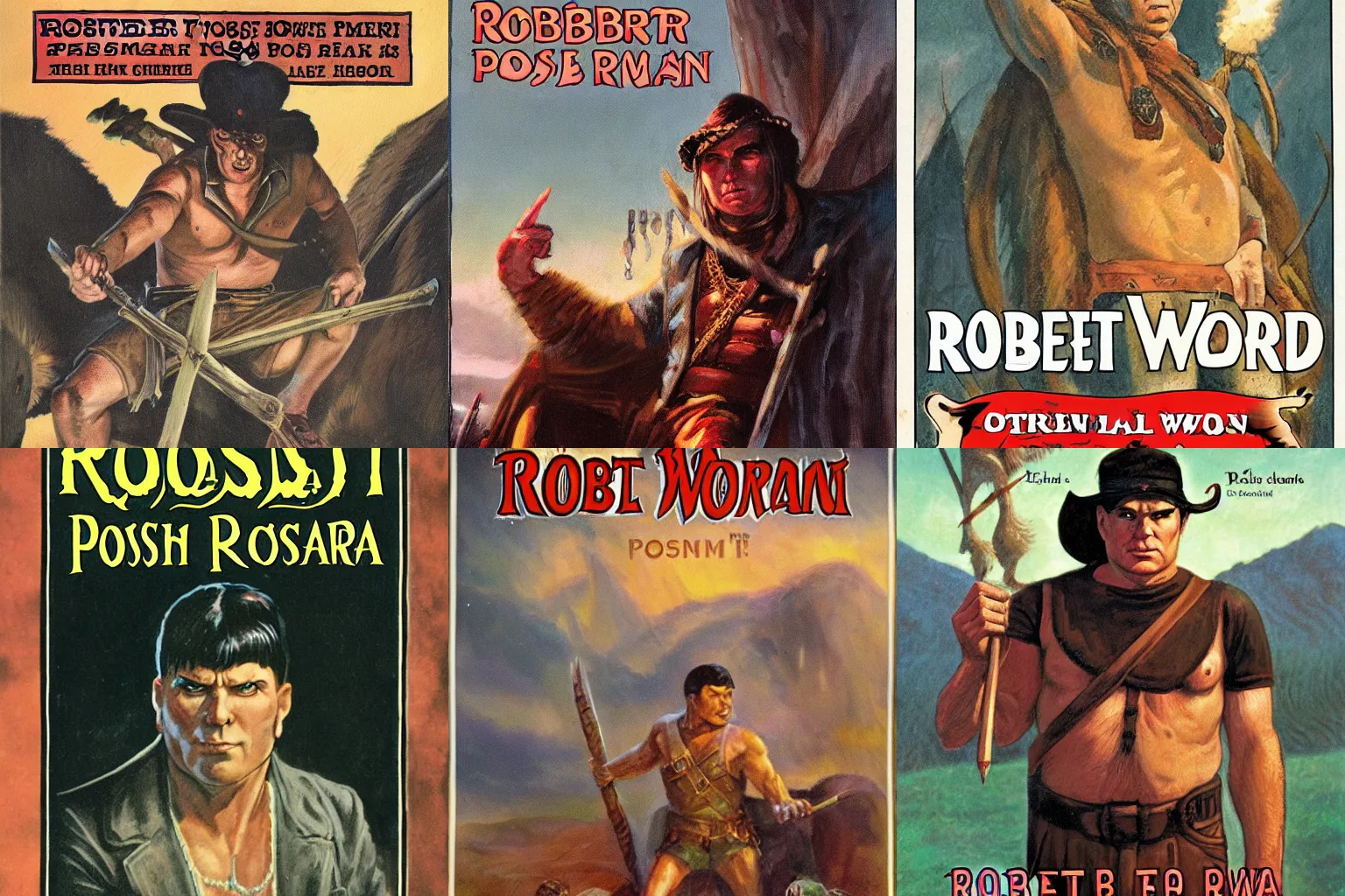 Prompt: Robert e Howard possum kingdom book cover