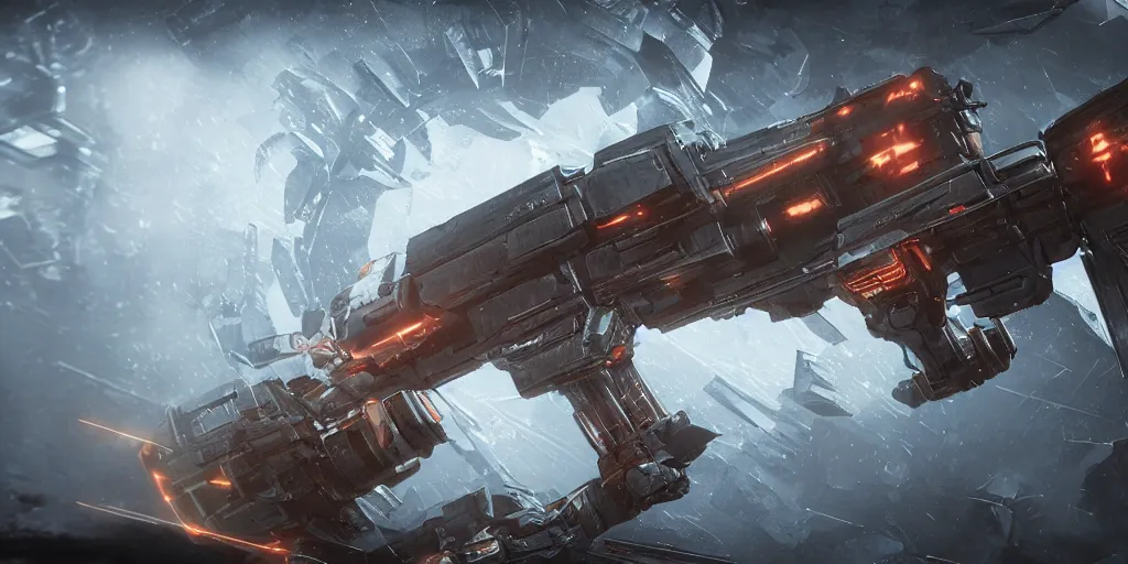 Image similar to sci - fi energetic weapon with scratches, hyper - detailed, close up shot, unreal engine, octane, studio light, commercial shot, hdr, focusing