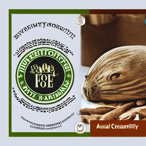 Image similar to seal of authenticity, to be trusted, traditional food packaging, organic shape, hyper realistic