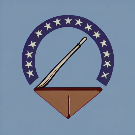 Image similar to the sickle and the hammer, twitter logo version, flag, illustration, digital