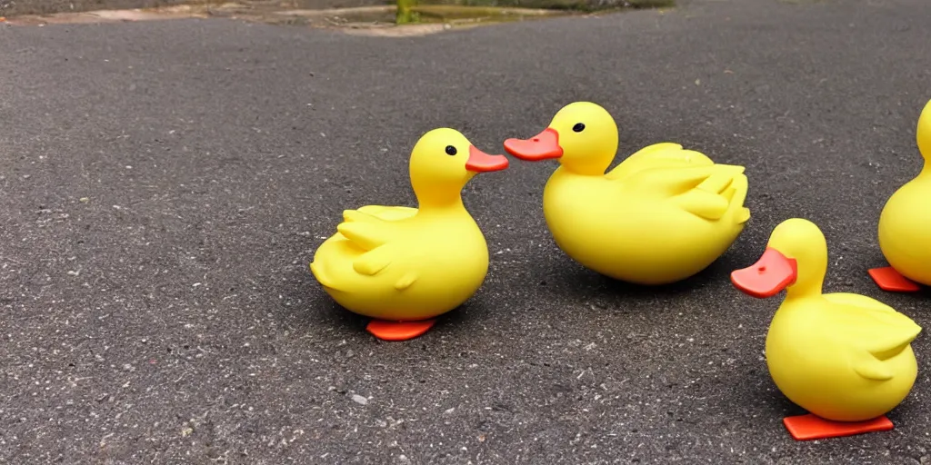 Prompt: evolution of a duck to a rubber duck