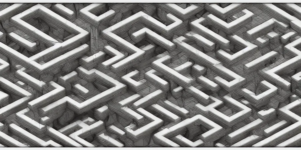 Image similar to recursion in a style of mc escher