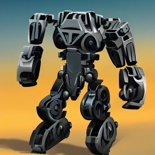 Prompt: gigachad as a bionicle