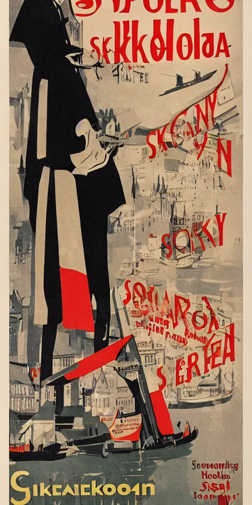 Image similar to a 1 9 2 0 s poster advertising stockholm