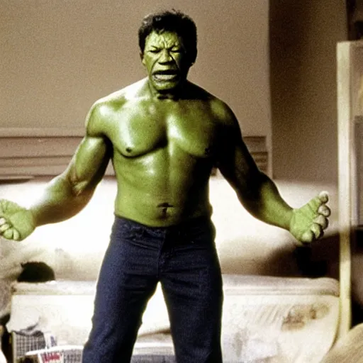 Image similar to Morgan freeman as the hulk