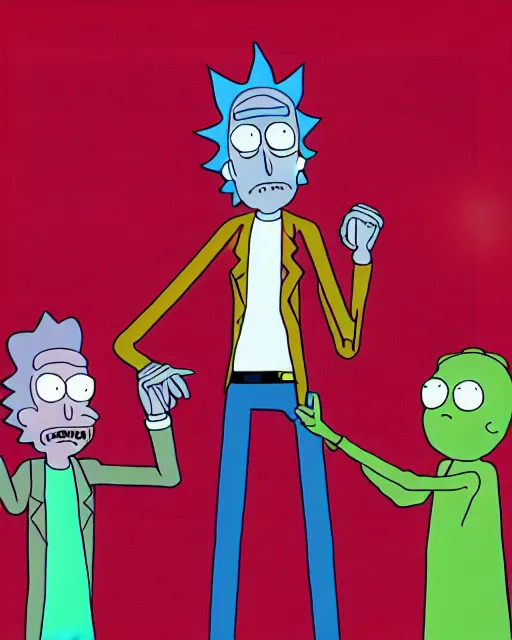 Image similar to a still from rick and morty of freddy krueger in the style of rick and morty by justin roiland
