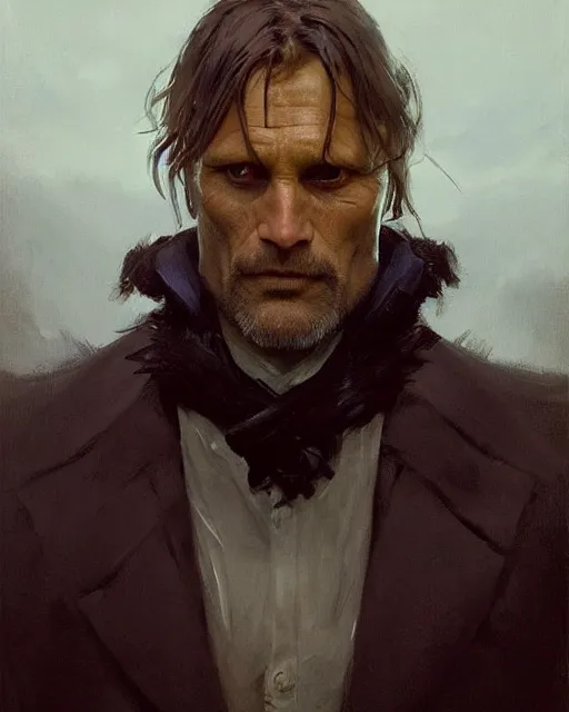 Image similar to viggo mortensen as a supervillain. fantasy art by greg rutkowski, gustave courbet, rosa bonheur, edward hopper. faithfully depicted facial expression, perfect anatomy, sharp focus, global illumination, radiant light, detailed and intricate environment, trending on artstation