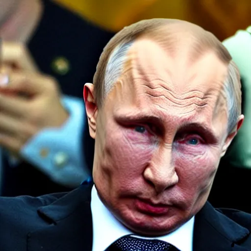 Image similar to putin suffering a horrible fate