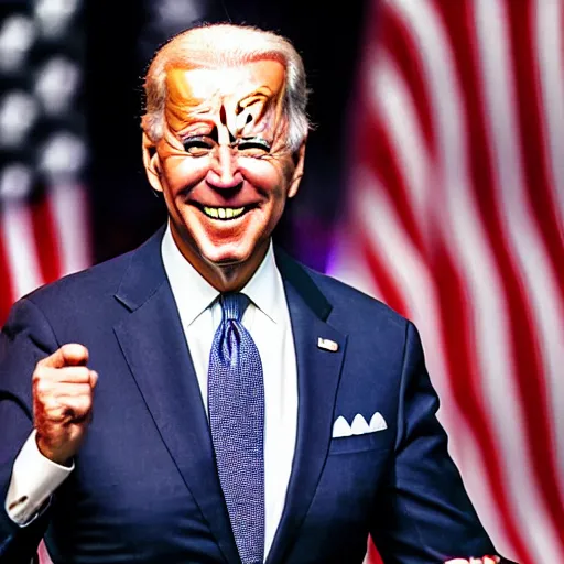 Prompt: Joe Biden in his superhero identity, Dark Brandon