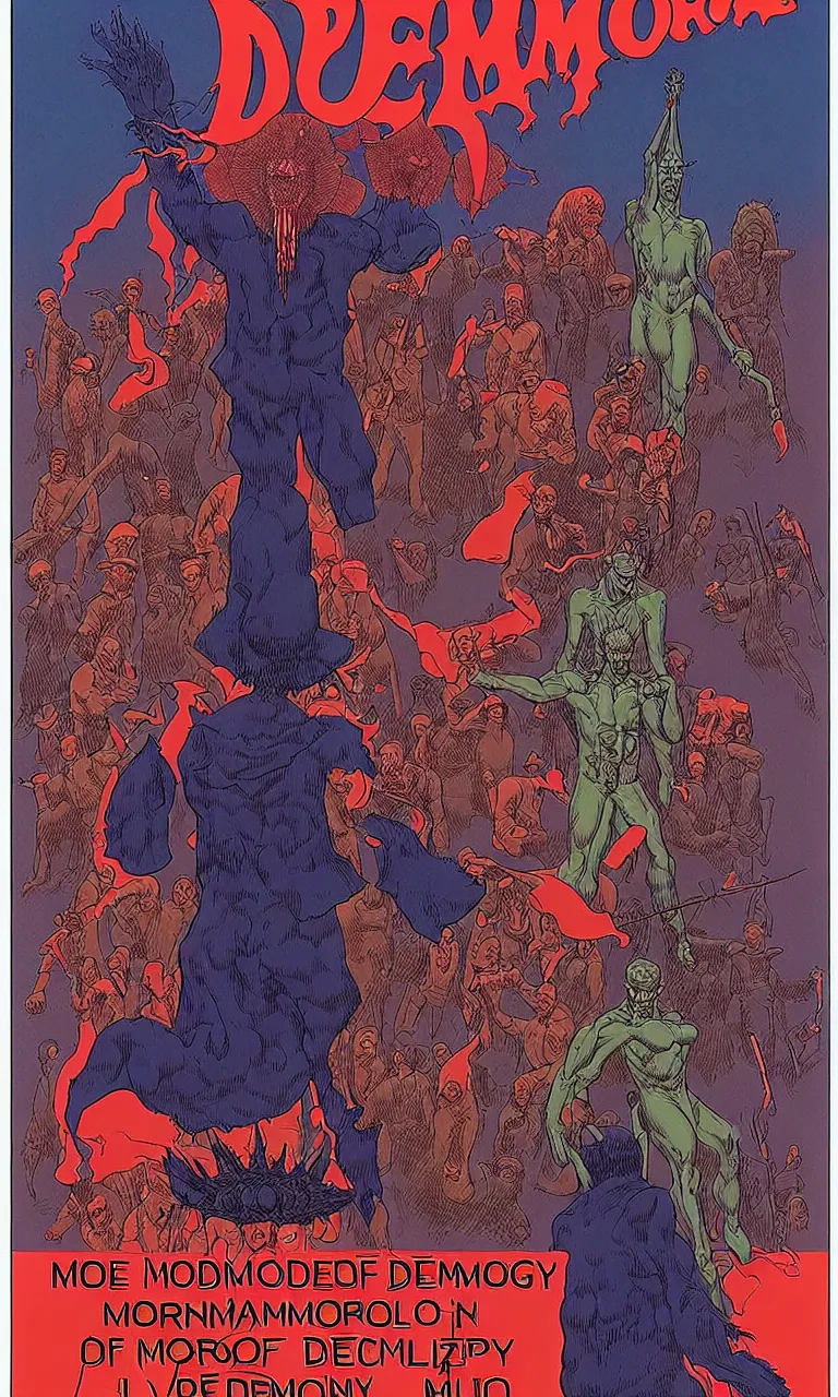 Prompt: the demonology of modern politics, by jean giraud