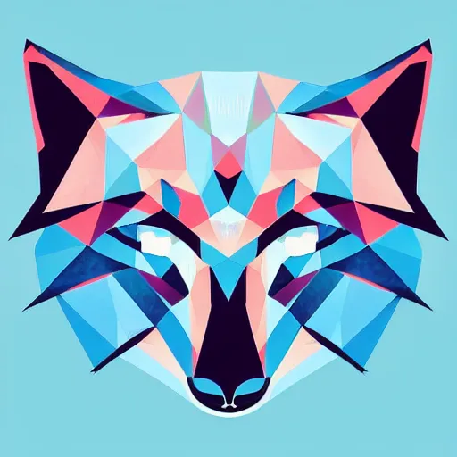 Prompt: a majestic fox, in a minimalist geometric style, with cyberpunk colors