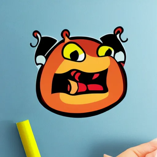 Prompt: sticker illustration of angry animals