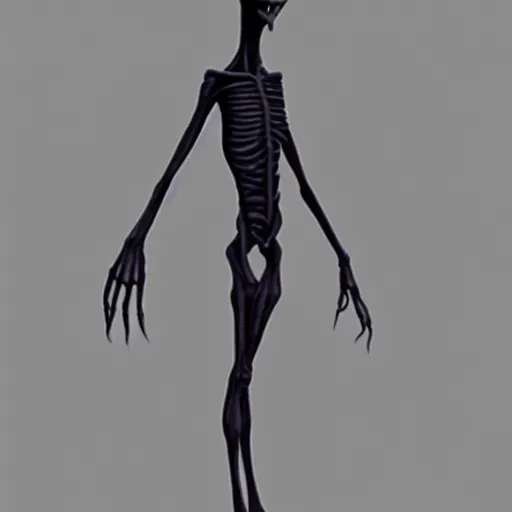 Prompt: alien grey, tall, very thin, terrifying, grimdark, photorealistic